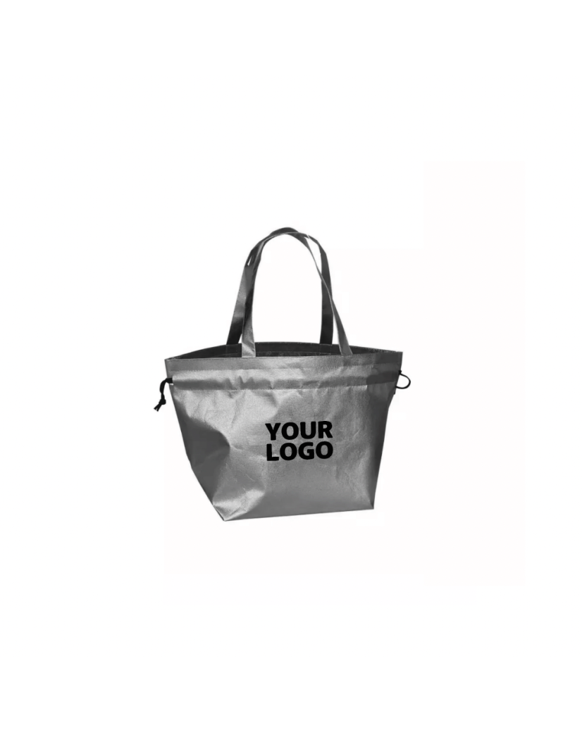 Sac Non Tissé Personnalisé Argent Métallisé – Cabas Nice M