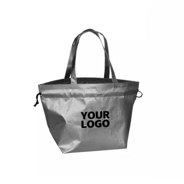 Sac Non Tissé Personnalisé Argenté – Cabas Métallisé Nice L