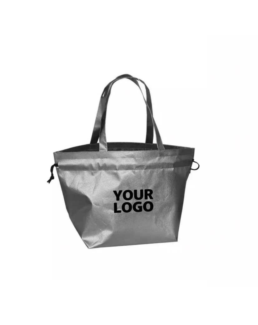 Sac Non Tissé Personnalisé Argenté – Cabas Métallisé Nice L