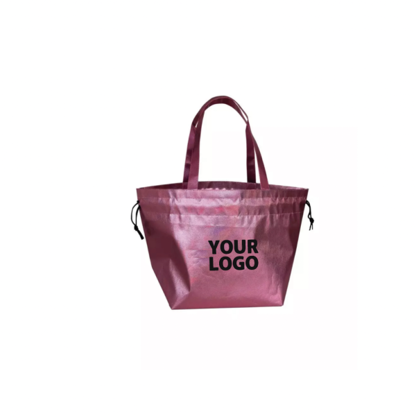Sac Non Tissé Personnalisé Rose métallisé – Cabas Publicitaire modèle Nice M