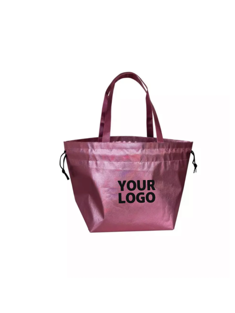 Sac Non Tissé Personnalisé Rose métallisé – Cabas Publicitaire modèle Nice M