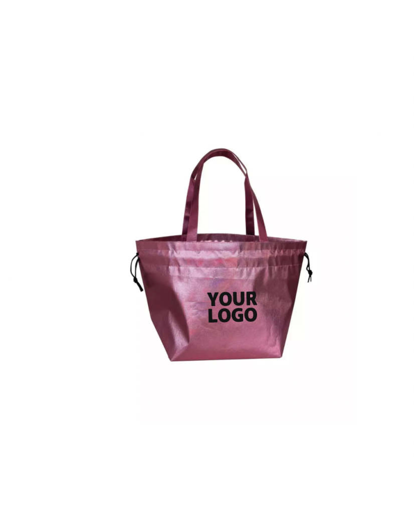 Sac Non Tissé Personnalisé Rose métallisé – Cabas Publicitaire modèle Nice M