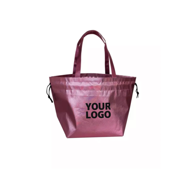 Sac Non Tissé Personnalisé Rose Métallisé – Cabas modèle Nice L
