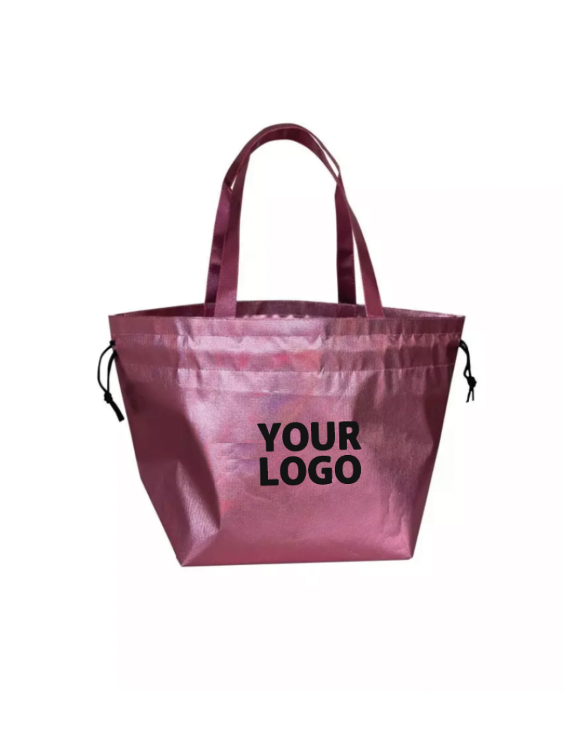 Sac Non Tissé Personnalisé Rose Métallisé – Cabas modèle Nice L