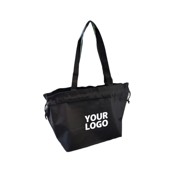 Sac Non Tissé Personnalisé Noir – Cabas Publicitaire modèle Nice L | Moonpack