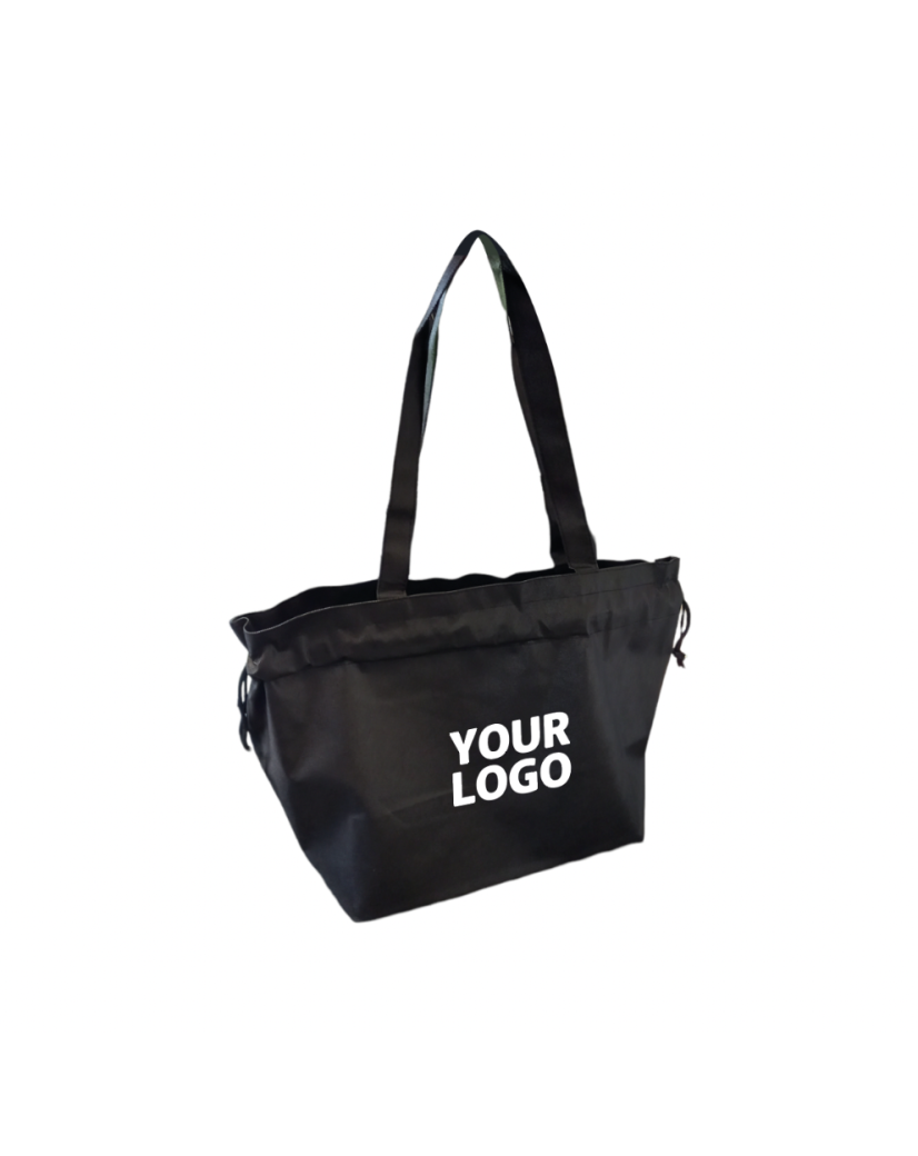 Sac Non Tissé Personnalisé Noir – Cabas Publicitaire modèle Nice L | Moonpack