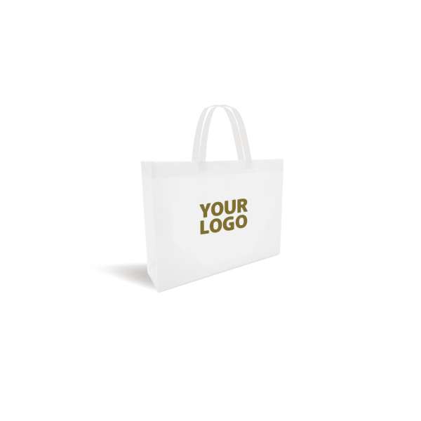 NONWOVEN DRAAGTAS "LILLE" - WIT M (40X10X30CM)