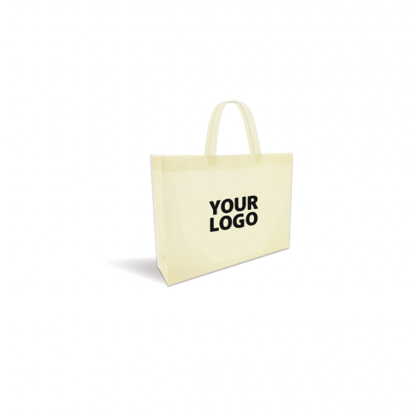 NONWOVEN DRAAGTAS "LILLE" - BEIGE M (40X10X30CM)