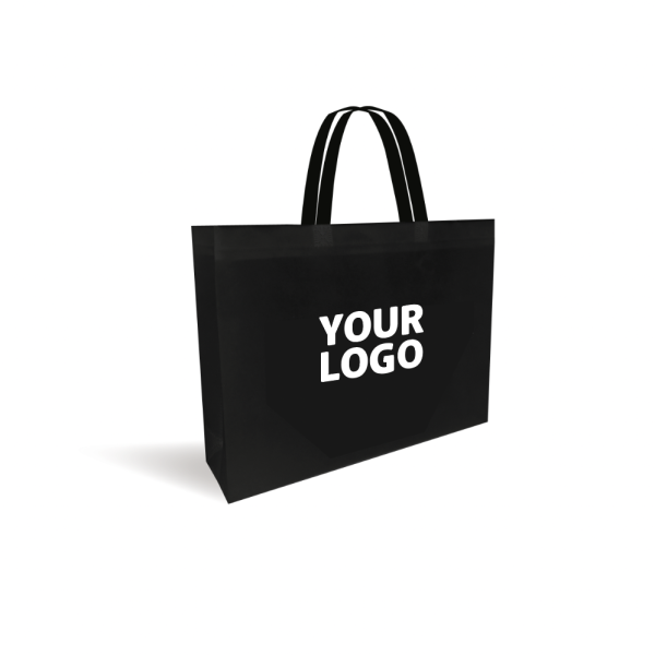 Sac tissu noir personnalisé pas cher et respectueux de l'environnement
