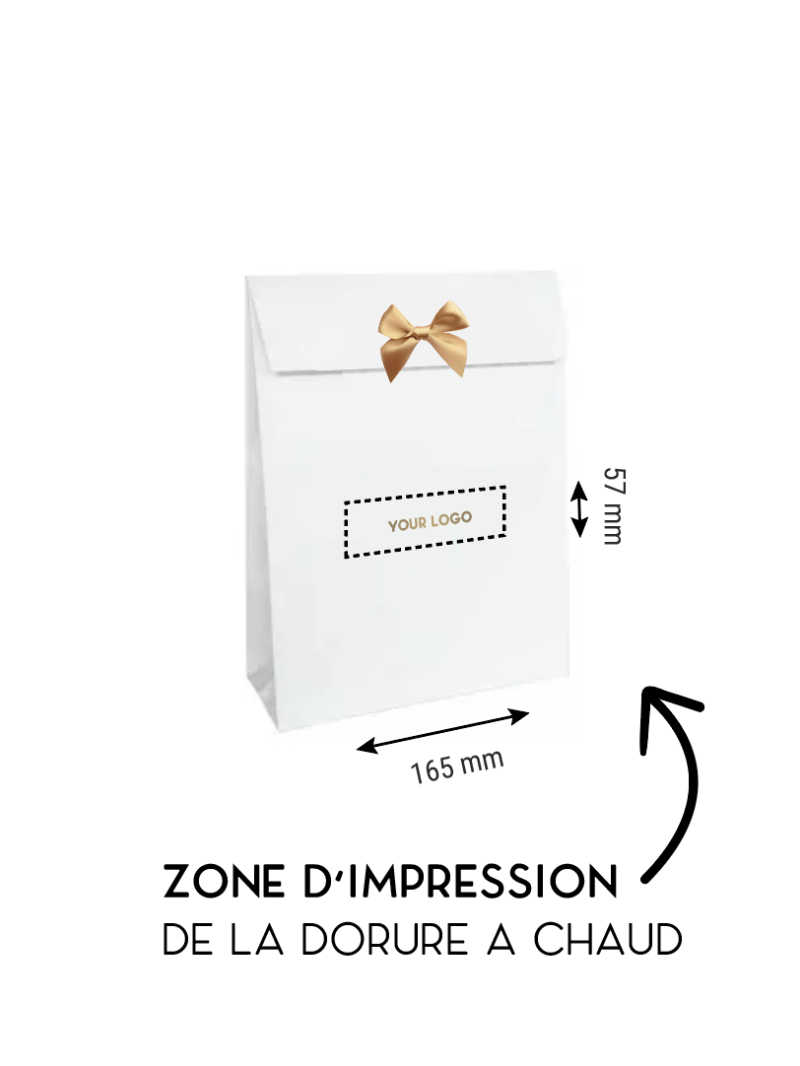 Geschenktüte - PRESTIGE – WEIß XL (35x14x45cm)