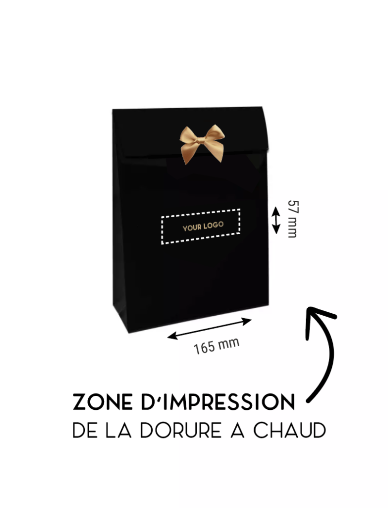 Geschenktüte - PRESTIGE – SCHWARZ XL (35x14x45cm)