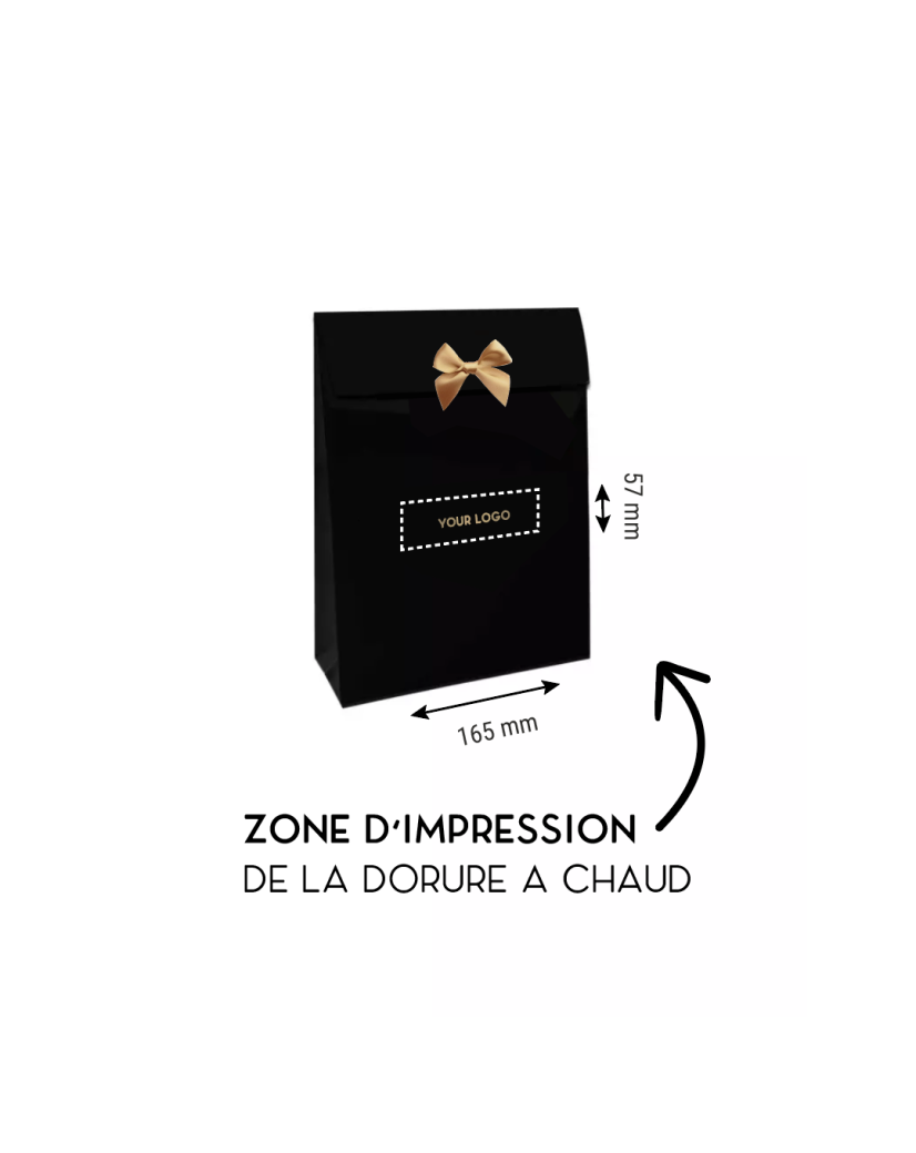 Geschenktüte - PRESTIGE – SCHWARZ XL (35x14x45cm)
