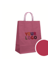 SAC PAPIER ROUGE VELOUTE L (32x12x41cm)