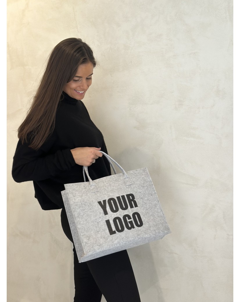 GRENOBLE TASCHEN - HELLGRAU - M (35,5x11x28,5cm)