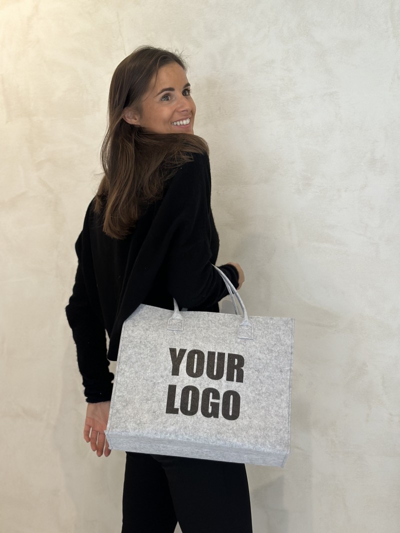GRENOBLE TASCHEN - HELLGRAU - M (35,5x11x28,5cm)