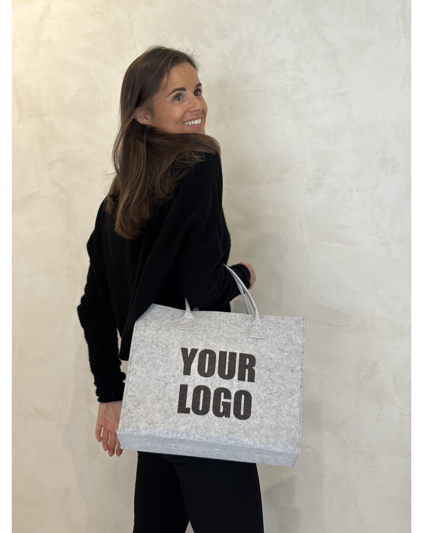 GRENOBLE TASCHEN - HELLGRAU - M (35,5x11x28,5cm)