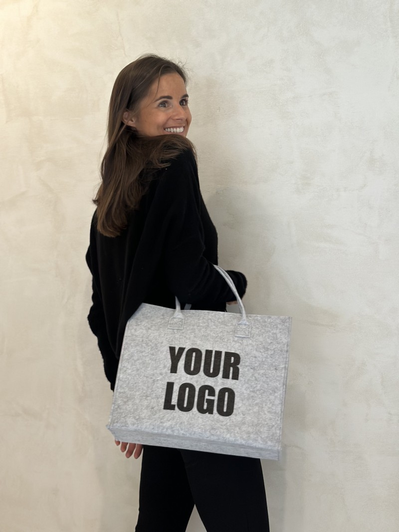 GRENOBLE TASCHEN - HELLGRAU - M (35,5x11x28,5cm)