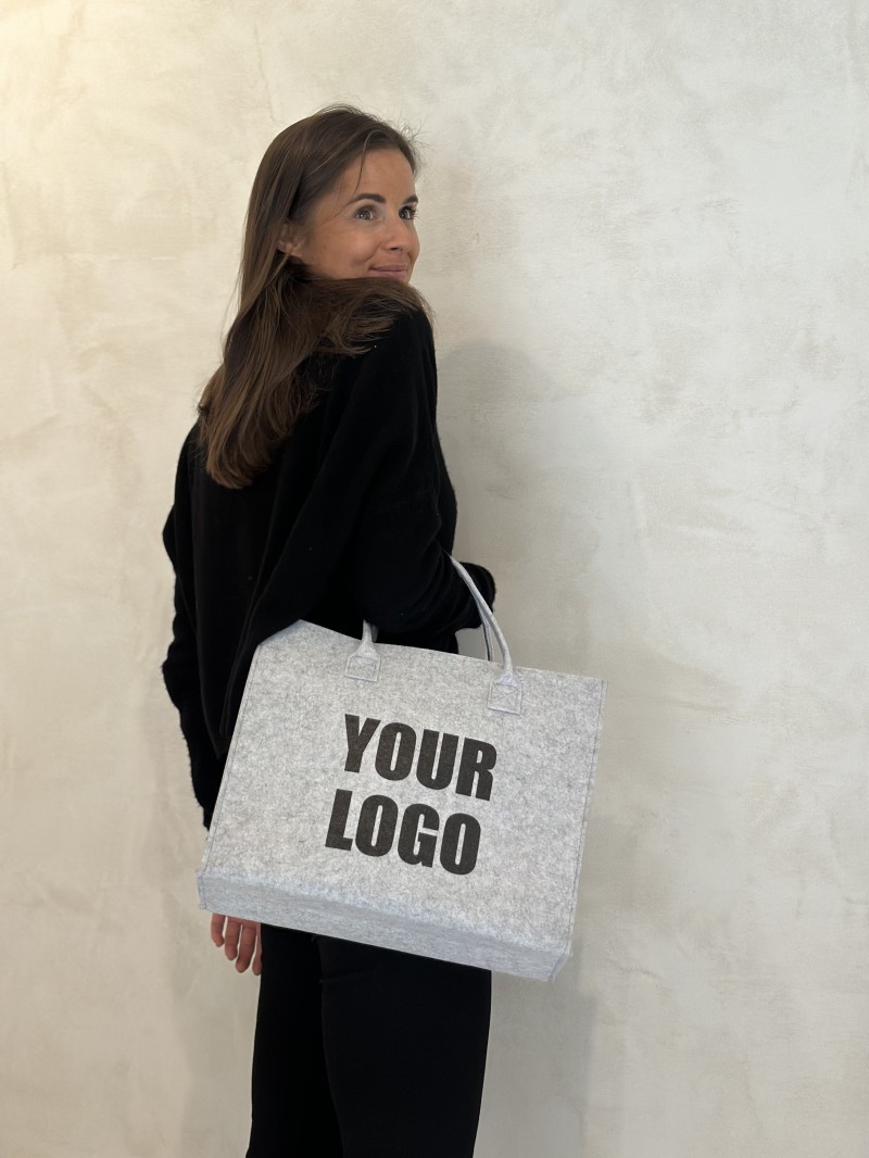 GRENOBLE TASCHEN - HELLGRAU - M (35,5x11x28,5cm)