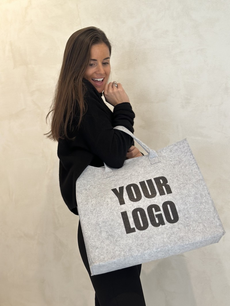 GRENOBLE TASCHEN - HELLGRAU - L (42x12x35cm)