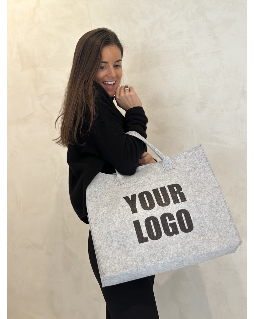 GRENOBLE TASCHEN - HELLGRAU - L (42x12x35cm)