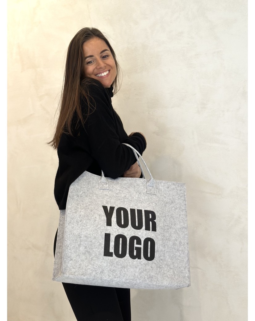 GRENOBLE TASCHEN - HELLGRAU - L (42x12x35cm)