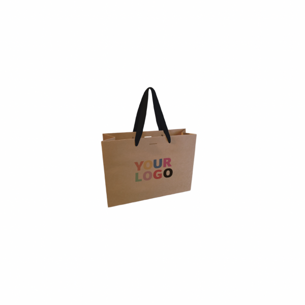 Braune Luxuspapiertüte – Größe S (25×10×20 cm)