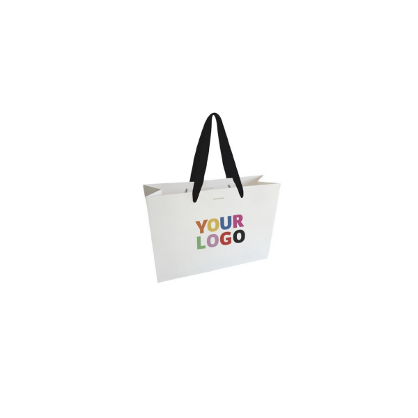 Weiße Luxuspapiertüte – Größe S  (25x10x20cm)
