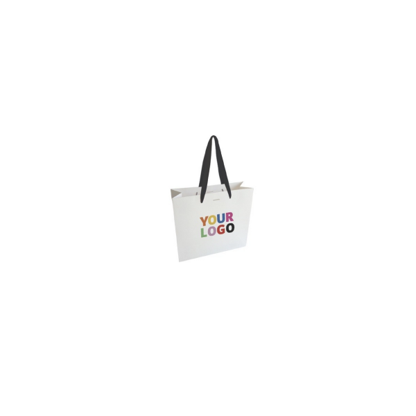 Weiße Luxuspapiertüte – Größe XS  (16x8x16cm)