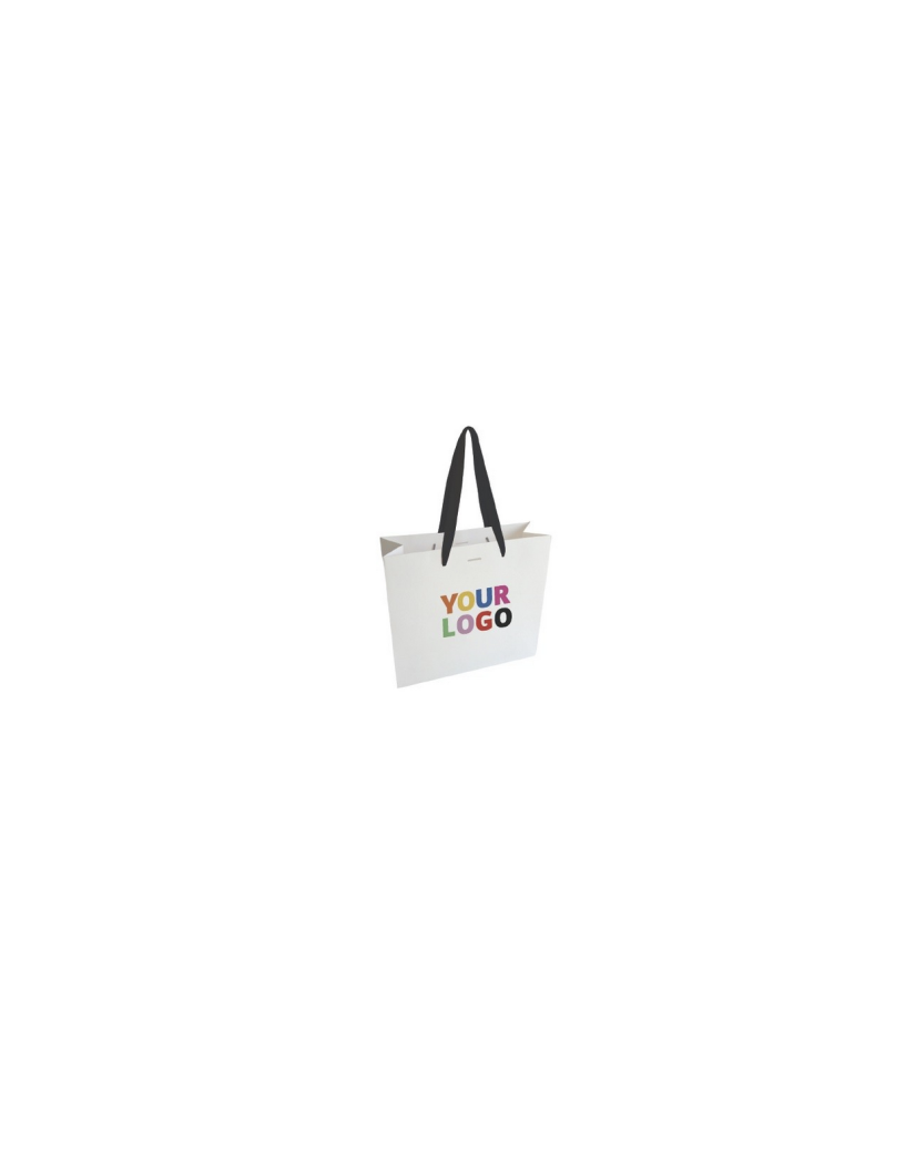 Weiße Luxuspapiertüte – Größe XS  (16x8x16cm)