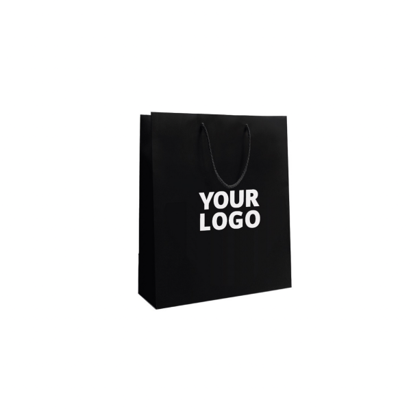 Luxe papieren tas - Zwart M