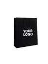 Luxury paper bags - Black M - Drawstring handles
