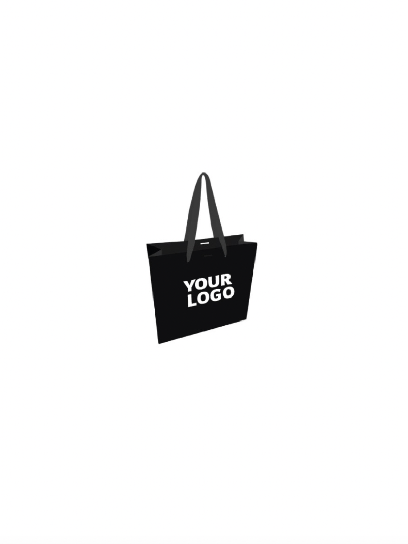 Schwarze Luxuspapiertüten – XS (16x8x16 cm)