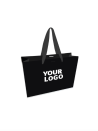 Moonpack Sac papier luxe poignées rubans - Noir M