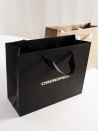 Moonpack Sac papier luxe poignées rubans - Noir S