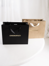 Moonpack Sac papier luxe poignées rubans - Noir M