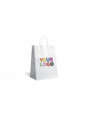 TAS MET GEDRAAID HANDVAT - WIT S (18x8x22,5cm)