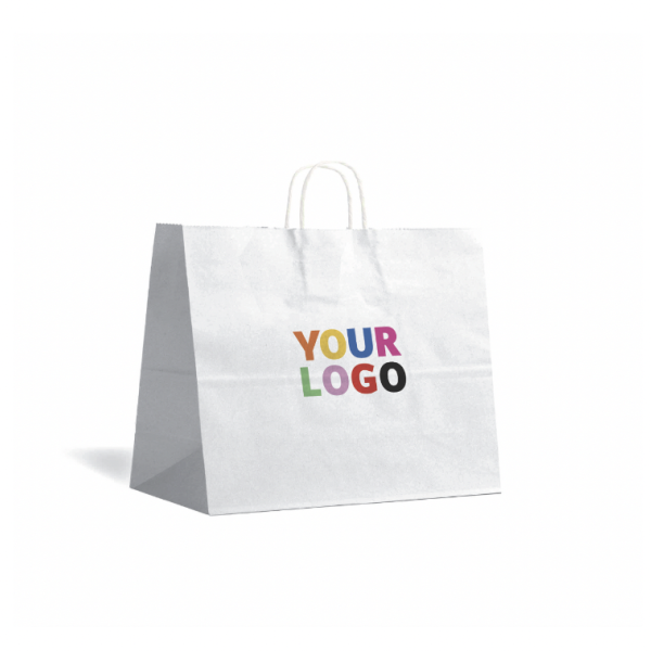 White kraft bag L Horizontal – Large, Practical & Customizable