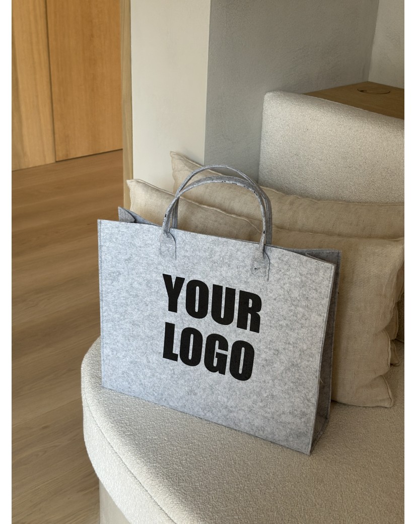 GRENOBLE TASCHEN - HELLGRAU - L (42x12x35cm)
