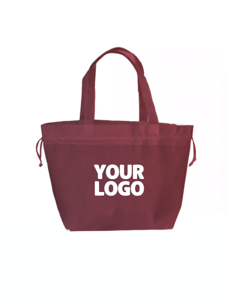 NONWOVEN DRAAGTAS "NICE" BORDEAUX - L (58x24x35cm)