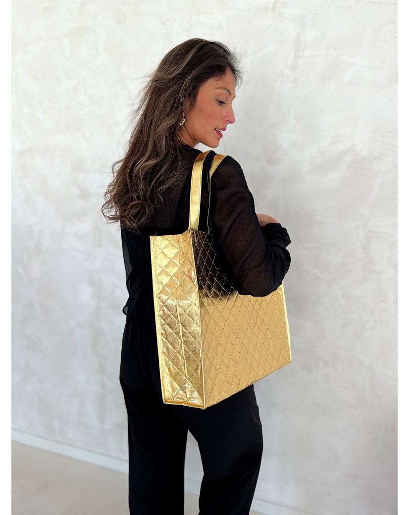 BOLSO OSLO - ORO - (41x12x35 cm)