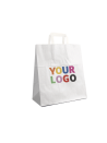 Bolsa con asas planas - Blanco M (26x12x35 cm)