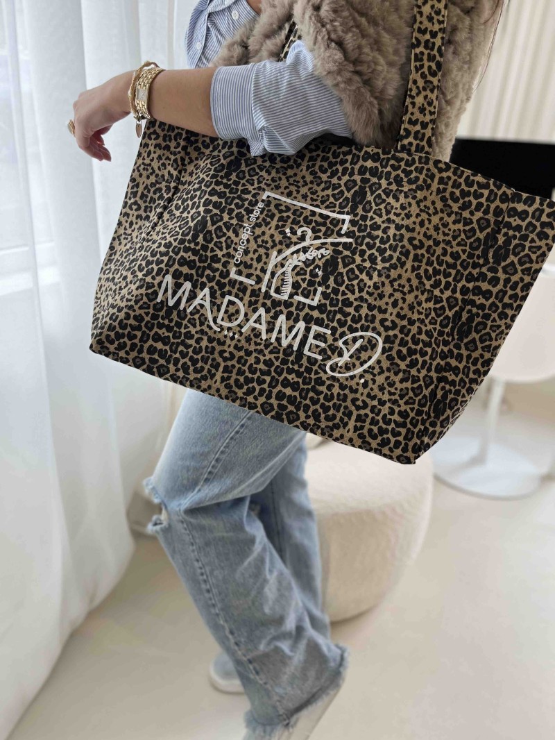 NANCY TASCHEN - DUNKLER LEOPARD 🖤 (43x15x36 cm)