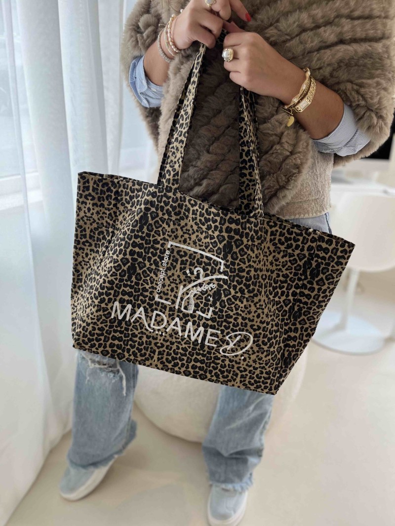 NANCY TASCHEN - DUNKLER LEOPARD 🖤 (43x15x36 cm)