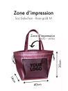 Sac Non Tissé Personnalisé Rose métallisé – Cabas Publicitaire modèle Nice M