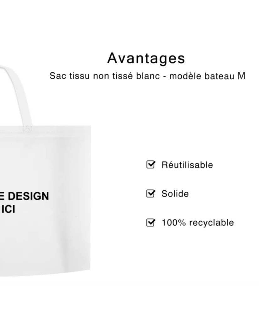 SAC MARSEILLE BLANC - M (45x10x35cm)