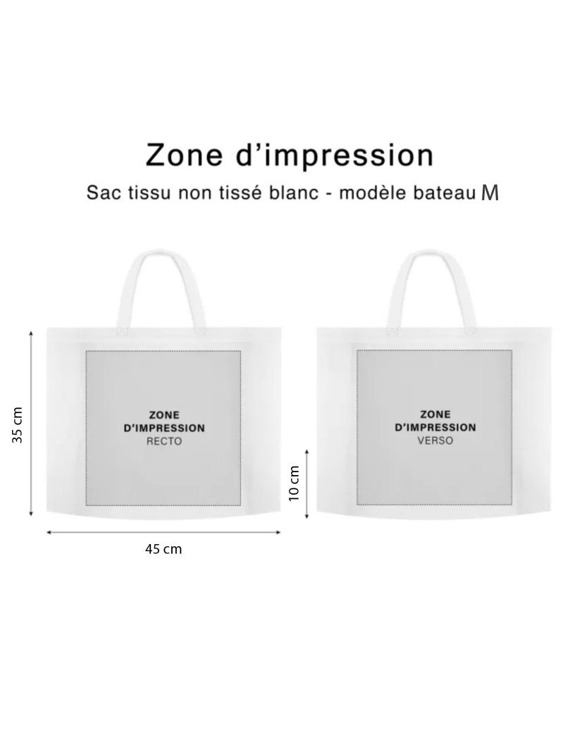 SAC MARSEILLE BLANC - M (45x10x35cm)