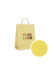 SAC PAPIER JAUNE M (22x10x31cm)