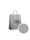 Paper Bag Silver M (22x10x31cm)