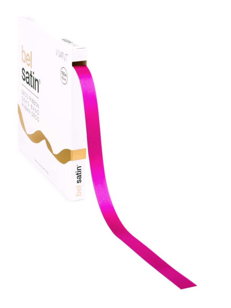 Satinband – Magenta 15mm – 100m