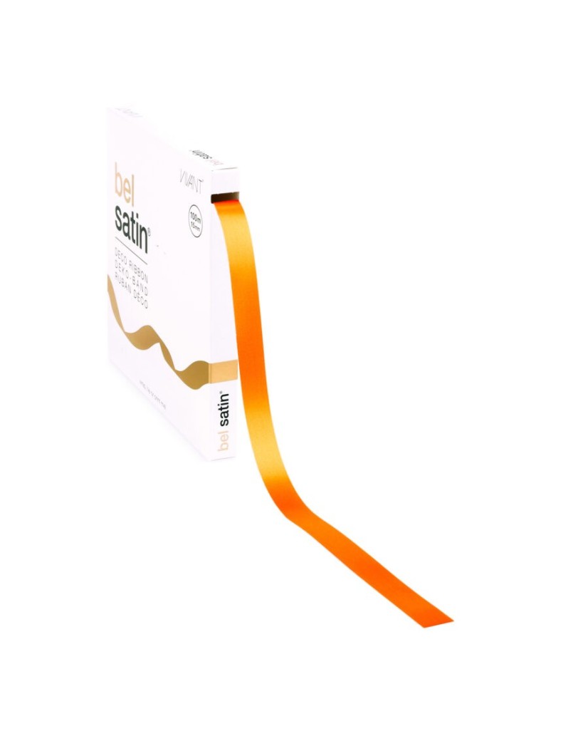 Satinband – Orange 15mm – 100m
